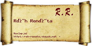 Réh Renáta névjegykártya
